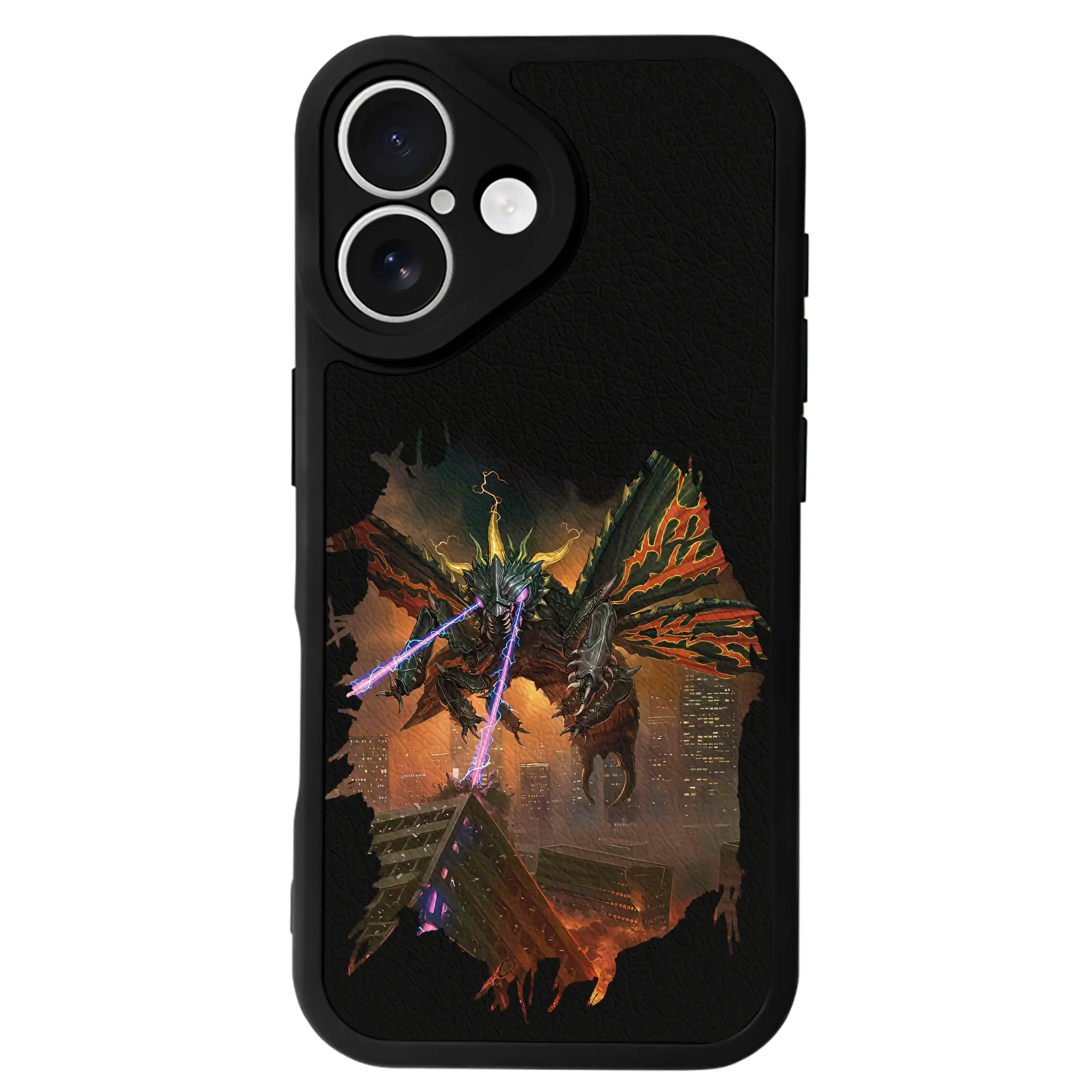 ゴジラ グッズ,バトラ - IPhone 16シリーズ対応 ・ シリコンスマホケース ・ レザー調 ・ 高精度フィット ・ 耐衝撃 ・ ワイヤレス充電対応 ・ 精密カット